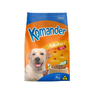 Ração Seca Komander Carne para Cães Adultos Carne 3 kg