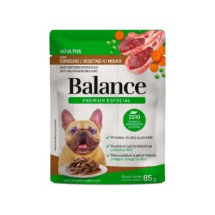 Ração Úmida Balance Cordeiro e Vegetais ao Molho para Cães Adultos Cordeiro Vegetais 85 g