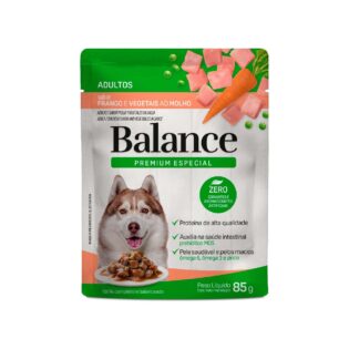 Ração Úmida Balance Frango e Vegetais ao Molho para Cães Adultos Frango 85 g