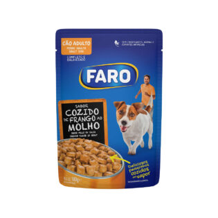 Ração Úmida Faro Cozido de Frango ao Molho para Cães Adultos Frango 100 g