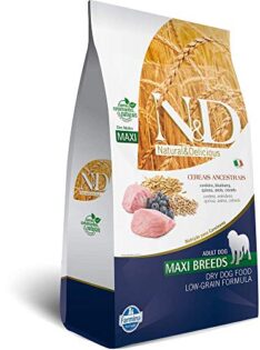 Ração Farmina N&D Ancestral Grain para Cães Adultos de Raças Grandes Sabor Cordeiro e Blueberry - 10