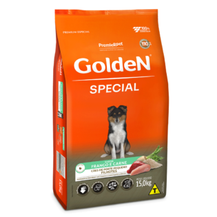 Ração Golden Special Cães Filhotes Porte Pequeno Frango e Carne Carne Frango 15 kg