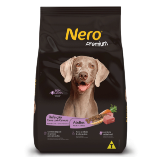 Ração Seca Nero Premium Carne com Cenoura para Cães Adultos Carne Cenoura 15 kg