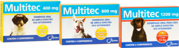 Vermífugo Syntec Multitec 800 mg para Cães até 10Kg - 4 Comprimidos  10 kg