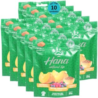 Hana Natural Life Abóbora Frutas Vermelhas Linhaça 80g Para Cães Adultos Kit C/ 10 Un  80 g