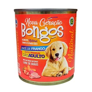 Patê para Cães Bongos Adultos Sabor Frango Lata 280g  280 g