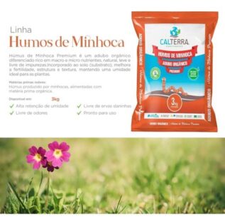 Húmus de Minhoca Premium 3kg Calterra  3 kg