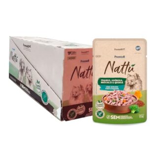 Kit 20un. Ração Úmida Premier Nattu Sachê Cães Adultos Porte Pequeno Frango